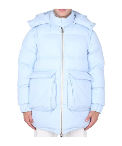 Sunnei Detachable Sleeve Cotton-padded Jacket In Blue
