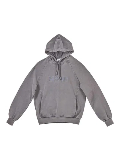 Sunnei Double Hoodie In Gray