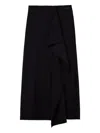 Sunnei Draped Ruffled Skirt In Black