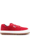 Sunnei Dreamy Low-top Suede Sneakers In Red