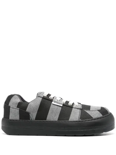Sunnei Dreamy Shoes Striped Sneakers In Schwarz