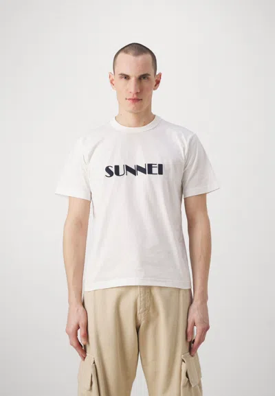 Pre-owned Sunnei Ds! Ss23  Logo Embroidered Classic White T-shirt