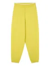 Sunnei Elastic-waist Knitted Trousers In Yellow