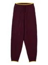 Sunnei Elastic-waistband Knit Trousers In Red