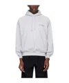 Sunnei Grey Embroidered Hoodie In White