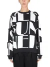 Sunnei Logo-print Long-sleeve Sweatshirt In Multicolour
