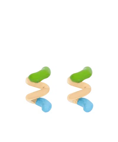 Sunnei Fusillo Logo Engraved Earrings In Multi