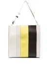 Sunnei Gomma 9 Striped Shoulder Bag In Neutrals
