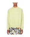 Sunnei Green Embroidered Sweatshirt In Nude