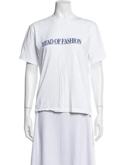 Pre-owned Sunnei Graphic Print Crew Neck T-shirt In White