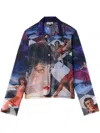 Sunnei Graphic-print Shirt In Blue