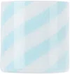 Sunnei Striped Tumbler Glass In Light Grey / Light B
