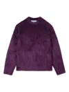 Sunnei Hairy-knit Crew-neck Sweater In Multi
