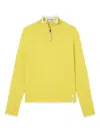 Sunnei Half-zip Long-sleeve Top In Yellow