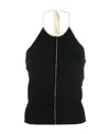 Sunnei Halterneck Knitted Top In Black