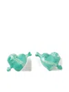 Sunnei Heart-shaped Earrings In Green