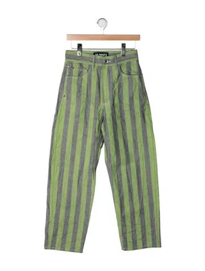 Pre-owned Sunnei High-rise Straight Leg Jeans In Green