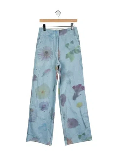 Pre-owned Sunnei High-rise Wide Leg Jeans In Blue