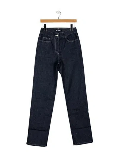Pre-owned Sunnei High-rise Wide Leg Jeans In Blue