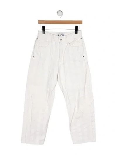 Pre-owned Sunnei High-rise Wide Leg Jeans In Neutral