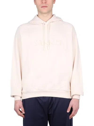 Sunnei Relaxed Fit Cotton Hoodie In Pink