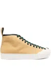 Sunnei Easy Canvas High Top Sneakers In Yellow