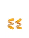 Sunnei Fusillo Rubberized Gold Earrings