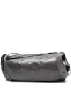 Sunnei Labauletto Twisted Leather Shoulder Bag In Grey