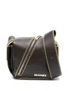 Sunnei Lacubetto Leather Shoulder Bag In Brown