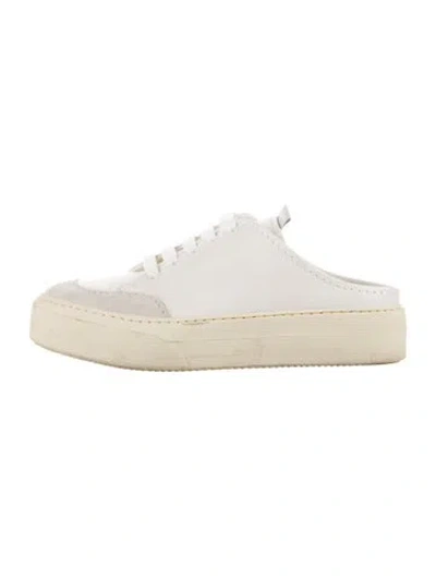 Pre-owned Sunnei Leather Sneakers In Neutrals