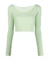 Sunnei Letter Detail Long-sleeved T-shirt In White