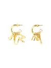 SUNNEI LETTERING LOGO DANGLE EARRINGS