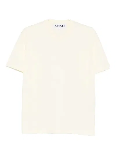 Sunnei Logo Classic T-shirt In Neutral