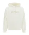 Sunnei Logo Embroidered Drawstring Hoodie In White