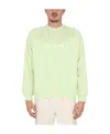 Sunnei Logo Embroidered Long-sleeved Sweatshirt In White