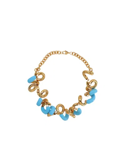 Sunnei Logo Necklace In Yellow