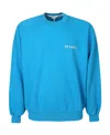 Sunnei Mini Logo Print Cotton Jersey Sweatshirt In Blue
