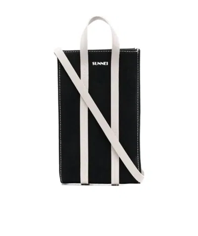 Sunnei Logo-print Pouch In Black