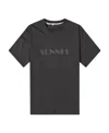 Sunnei Logo T-shirt In Black