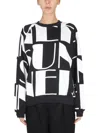 Sunnei Logo-print Long-sleeve Sweatshirt In Multi