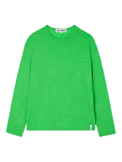 Sunnei Long-sleeve T-shirt In Green