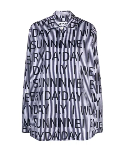 Sunnei Long-sleeved Shirt In Multicolor