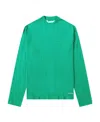 Sunnei Long-sleeved Striped T-shirt In Green