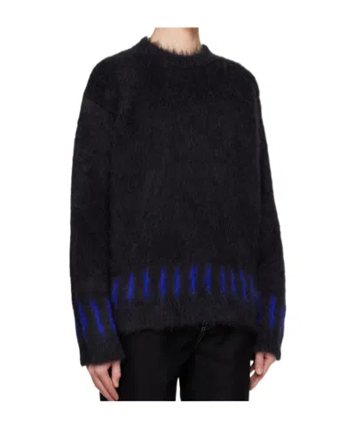 Sunnei Long-sleeved Sweater In Black