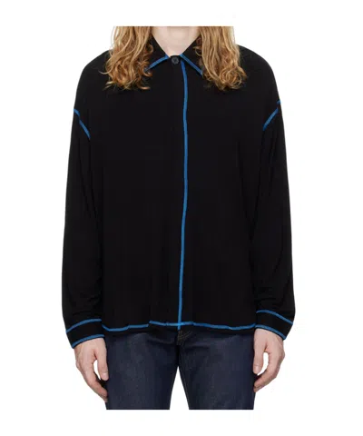Sunnei Long-sleeved Sweater In Black