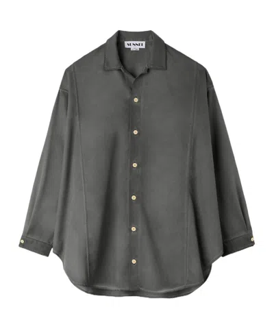 Sunnei Long-sleeved Shirt In Gray