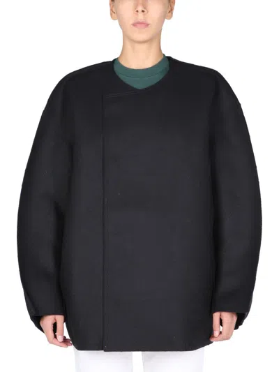 Sunnei Loose Fit Coat Unisex In Black