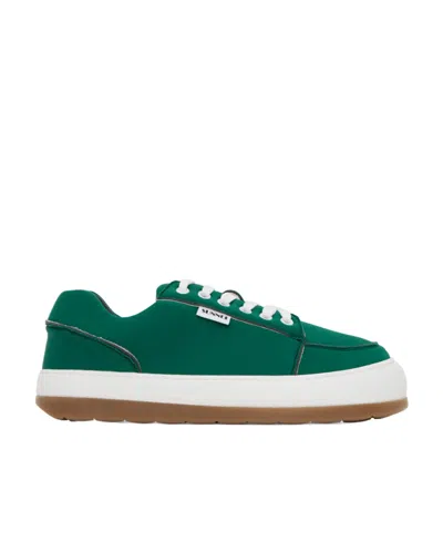 Sunnei Low-cut Skate Shoes With Front Lace In Green