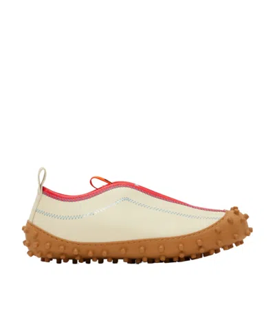 Sunnei Low-cut Skate Shoes With Splicing Design In Nude