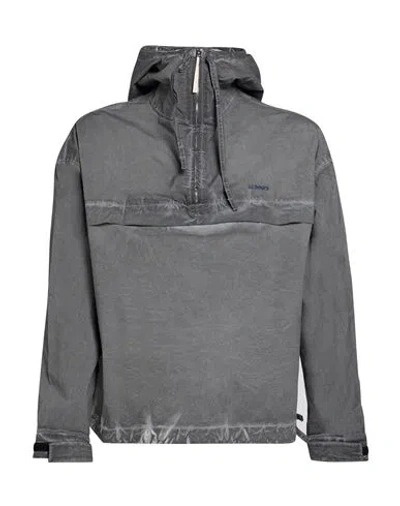 Sunnei Man Jacket Grey Size M Cotton, Elastane In Animal Print